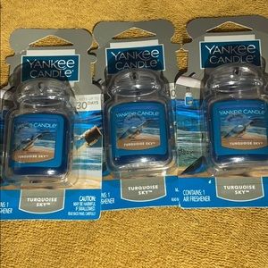 Yankee candle car jar turquoise sky lot of 3